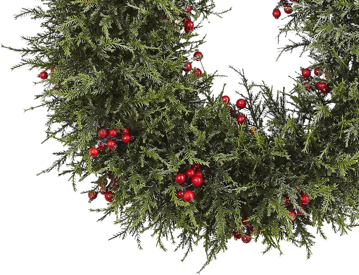 Nearly Natural Cedar Berry Wreath 20 Inch