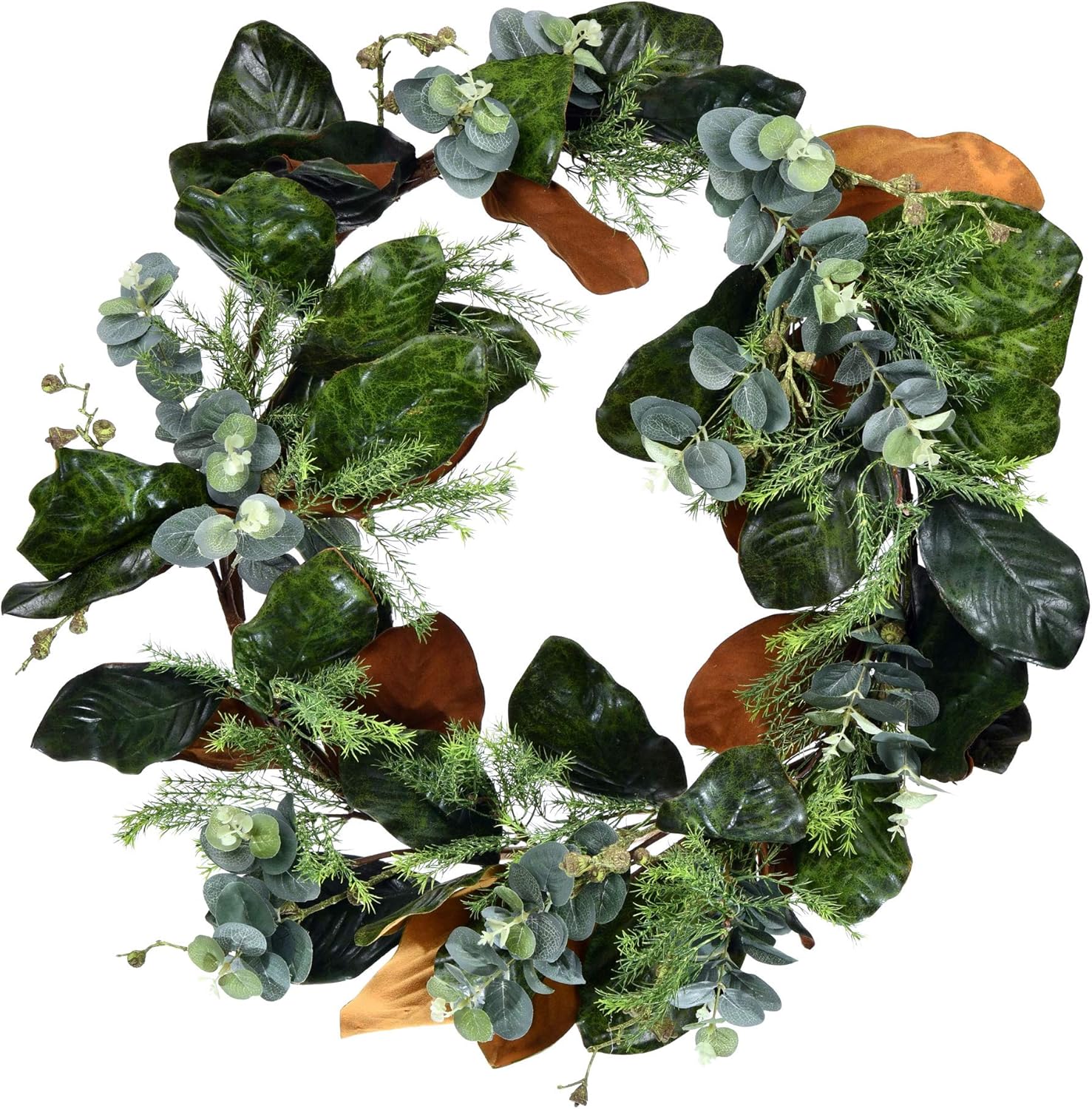 Vickerman 30 Inch Artificial Green Magnolia Leaf Wreath