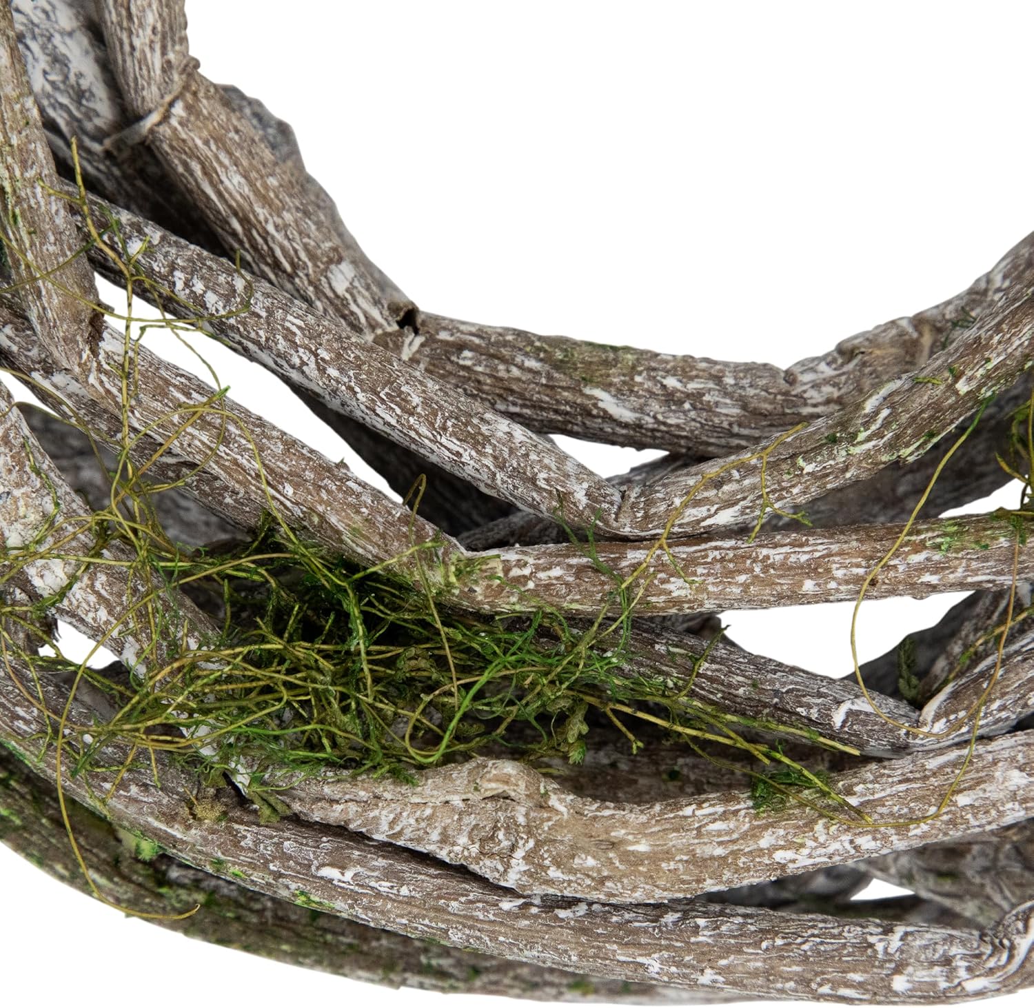 Northlight Twig and Moss Artificial Spring Wreath 8 Inch