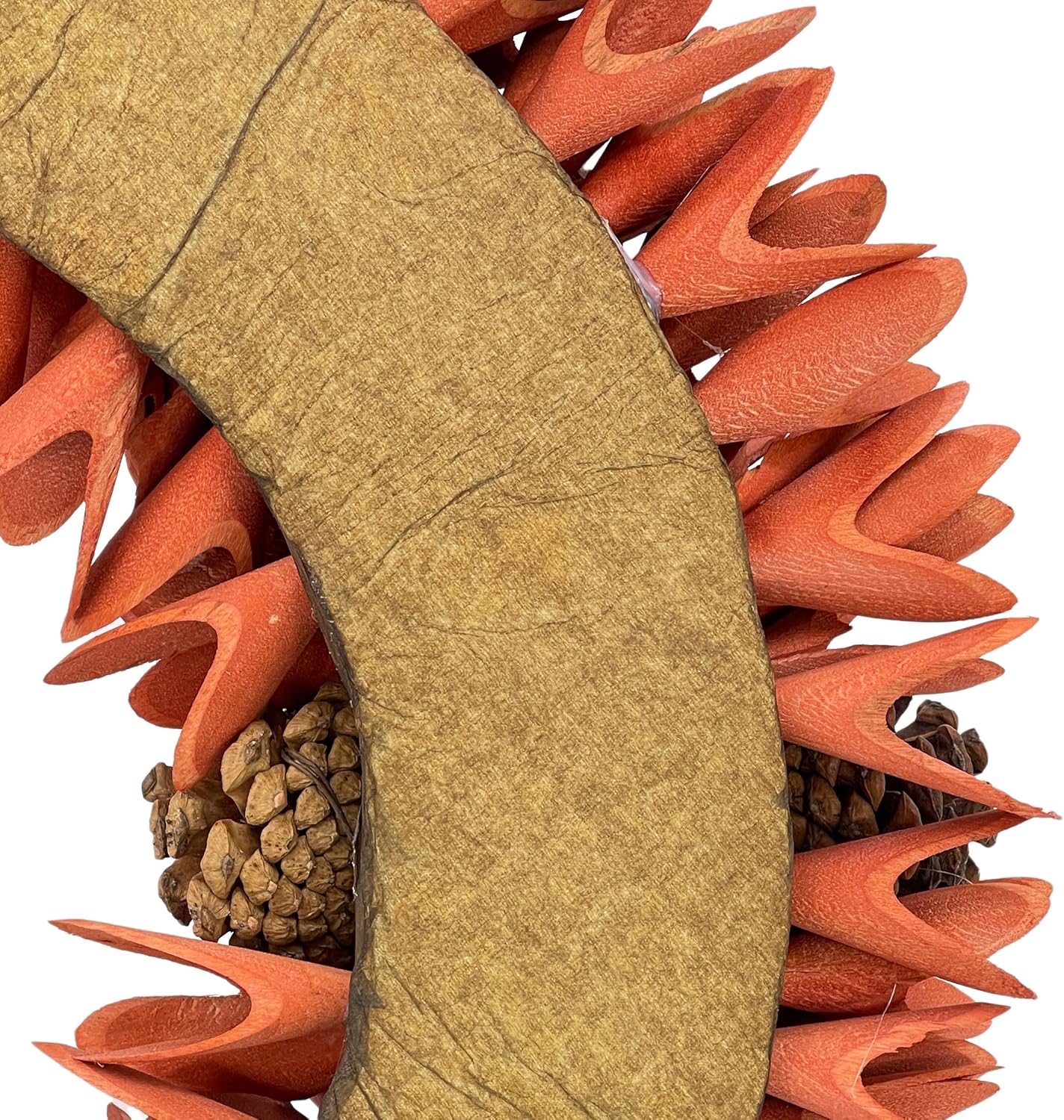 Galt International 18 Woodchip Pinecone Fall Wreath for Front Door