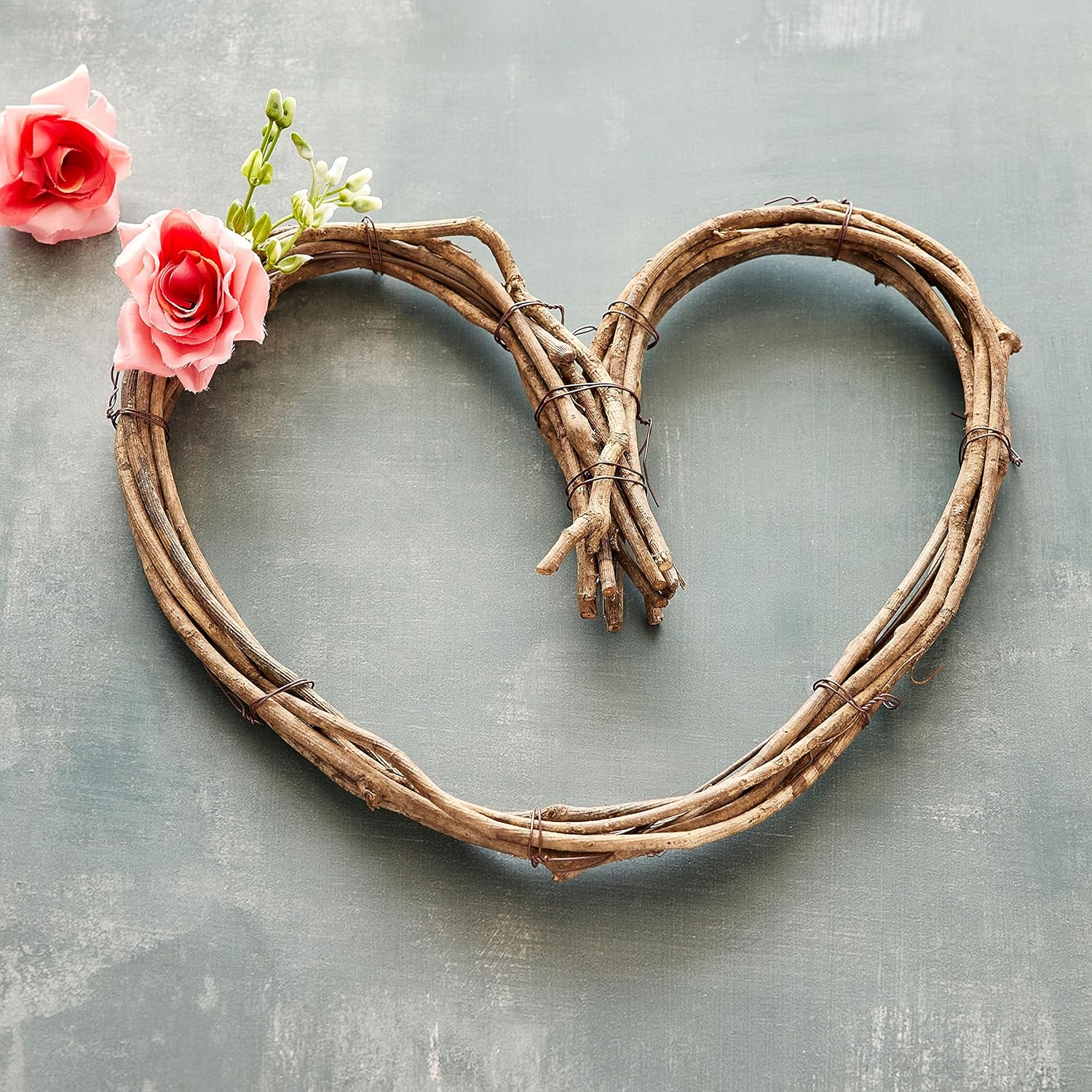 12 Inch Natural Grapevine Heart Wreath by Ashland