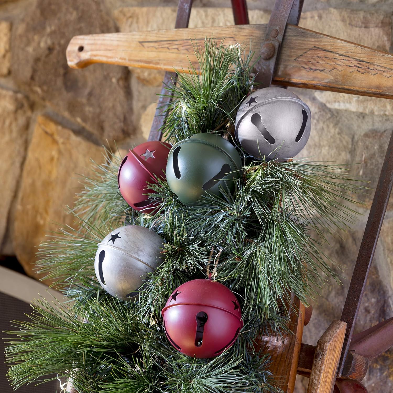 Haute Decor Jingle Bell Christmas Ornaments 6-Pack