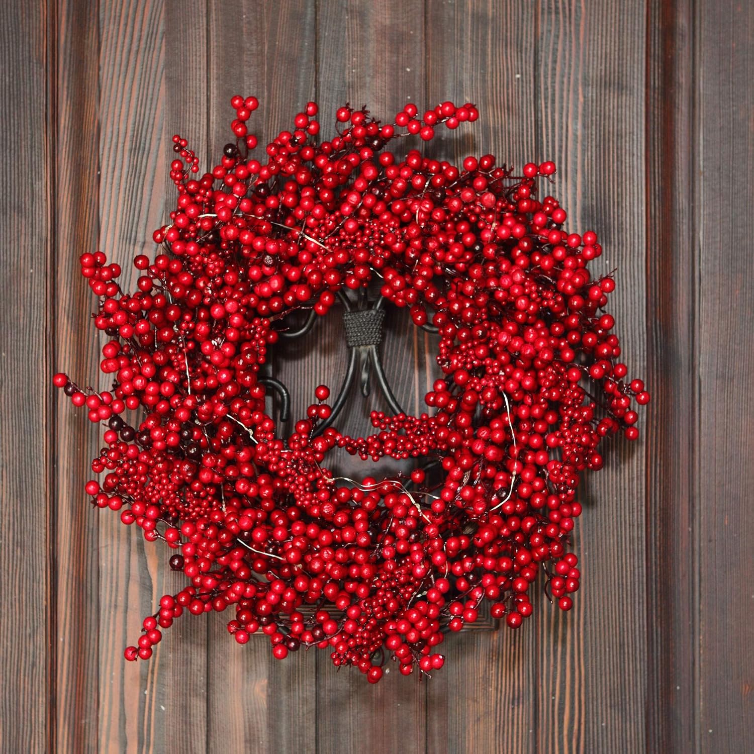 22 inch Red Berry Christmas Door Wreath